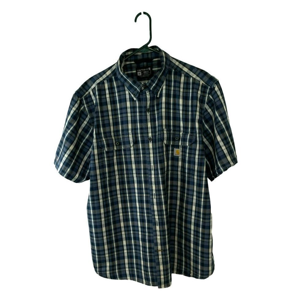 Carhartt Men's Loose Fit Button-Down Collar Loose Fit Short Sleeve Shirt Sz XL…